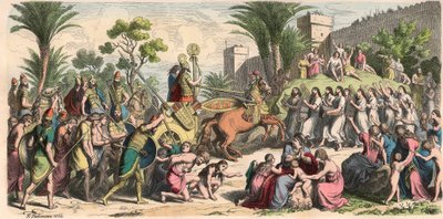 アッシリアの勝利した将軍のレセプション 作： Heinrich Leutemann
