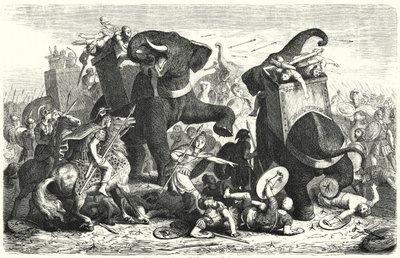 ガザの戦い、紀元前312年（エングレービング 作： Heinrich Leutemann