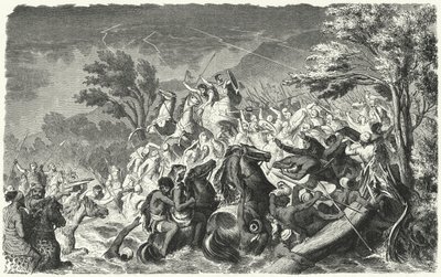クリミサスの戦い、紀元前339年（エングレービング 作： Heinrich Leutemann