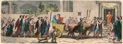 共和国時代のギリシャ人。結婚式の行列 作： Heinrich Leutemann