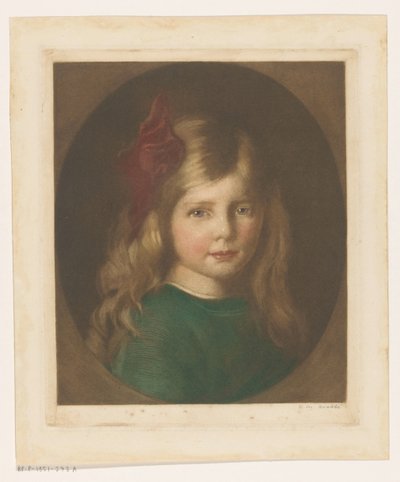 見知らぬ少女の肖像 作： Heinrich M. Krabbé (signed by artist)