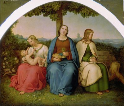 信念、希望と愛、1819年（木に油彩） 作： Heinrich Maria von Hess