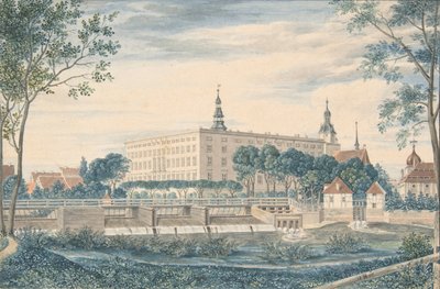 東から見たデッサウ城、1820年。 作： Heinrich Olivier