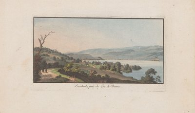 ビーラーゼーのリュッシャーツの眺め Luschertz、Lac de Bienne の近く (オブジェクトのタイトル) スイスの風景（連載タイトル） スイスの視点集（連載タイトル） 作： Heinrich Rieter