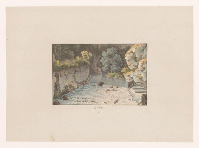 オルベの滝の眺め à Orbe (オブジェクトのタイトル) スイスの景色（シリーズタイトル） Collection de quelques vues dessinées en Suisse d