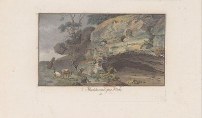 モンシュランの Herder voer ein grot à Montcherand、Orbe の近く (オブジェクトのタイトル) スイスの風景（連載タイトル） スイスの視点集（連載タイトル） 作： Heinrich Rieter