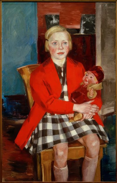 人形を持つ少女（Kate Werner） 作： Heinrich Stegemann