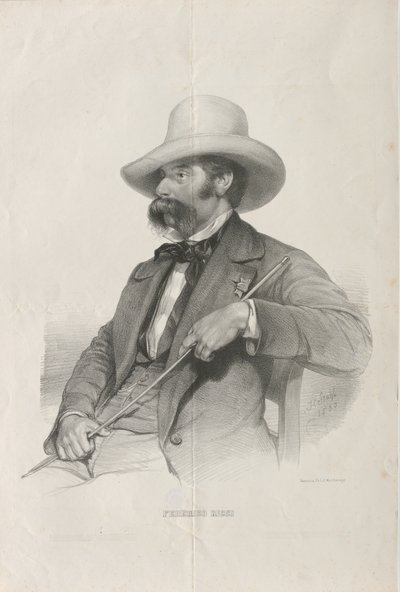 作曲家フェデリコ・リッチの肖像 1809-1877 , 1853. 作： Heinrich Stohl