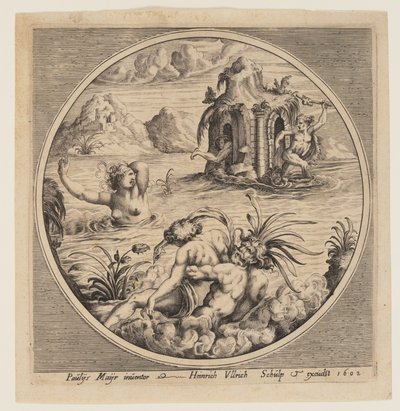 神話に登場する海洋生物の丸文字 作： Heinrich Ulrich