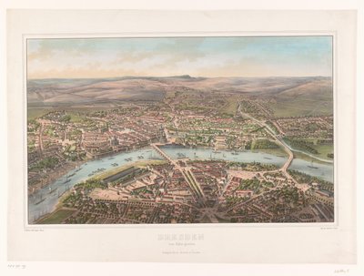 熱気球から見たドレスデンの街並み Dresden, vom Ballon gesehen (オブジェクトのタイトル) 作： Heinrich Walter