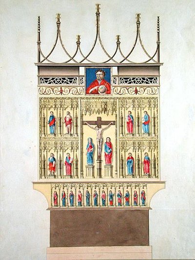 1805年、ハンブルクの旧大聖堂の高祭壇 作： Heinrich Wilhelm Julius Koch