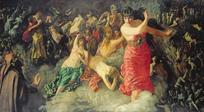 ダンテスディバインコメディのシーン、1880 作： Heinrich Wilhelm Truebner