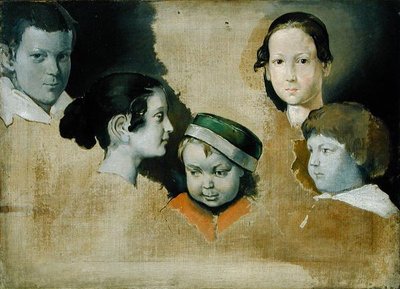 画家ジュリアスシュノールフォンキャロルスフィールド（1794-1872）の5人の最年長の子供、1839-40年頃 作： Heinrich Wilhelm Truebner