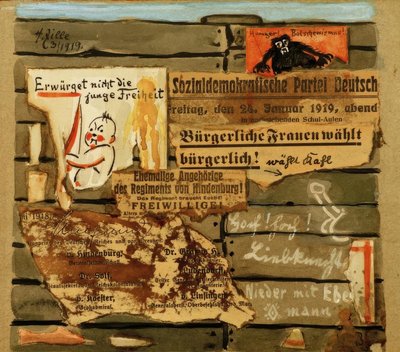 H.ジル、プラカトヴァント1919 -コラージュ 作： Heinrich Zille