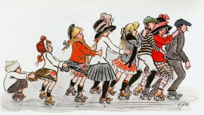 アレックスの周りのローラースケートクラブ 作： Heinrich Zille