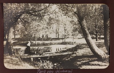 第一次世界大戦：「1914年から1916年のドイツ軍侵攻時のウクライナ。公園の様子（モノクロ写真 作： Heldenfriedhof Dsessentniki (attr. to)