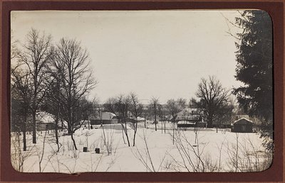 第一次世界大戦：ドイツ軍が侵攻した1914-1916年の「ウクライナ」。雪のある風景（モノクロ写真 作： Heldenfriedhof Dsessentniki (attr. to)