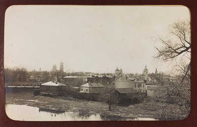 第一次世界大戦：「1914年から1916年にかけてのドイツ軍侵攻時のウクライナ。スミーの風景（モノクロ写真 作： Heldenfriedhof Dsessentniki (attr. to)