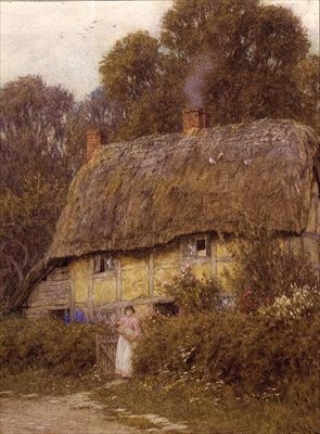 バークシャーのコテージ 作： Helen Allingham