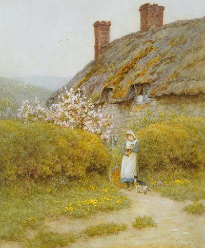 ドーセットシャーコテージ（紙にトイレ） 作： Helen Allingham