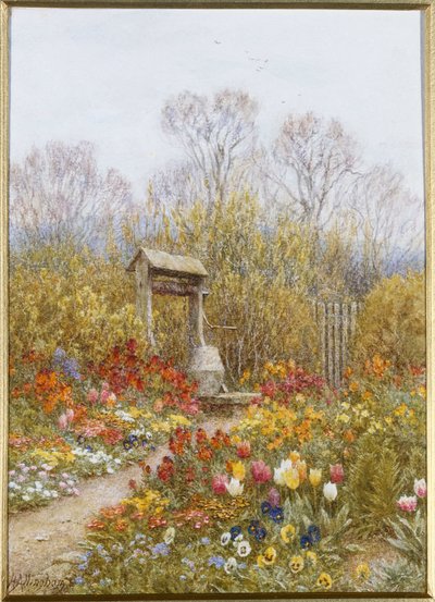 古い井戸、ブルック、サリー 作： Helen Allingham