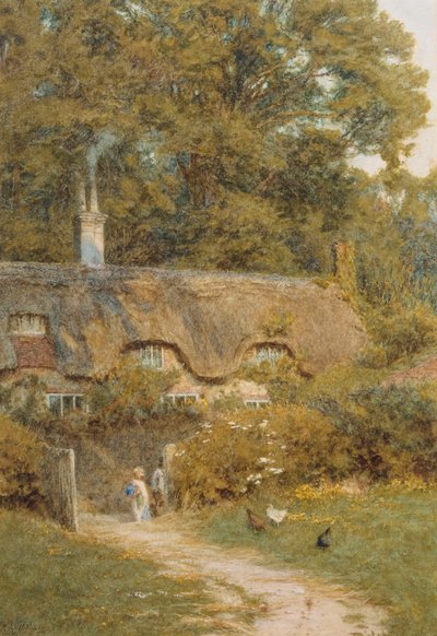 ファリンフォード、ワイト島のコテージ 作： Helen Allingham