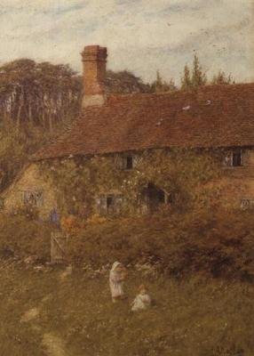 ウィットリーのコテージ 作： Helen Allingham
