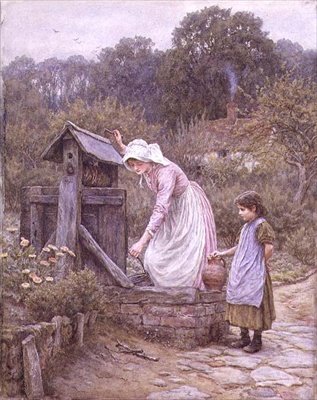 水を汲む（水彩） 作： Helen Allingham