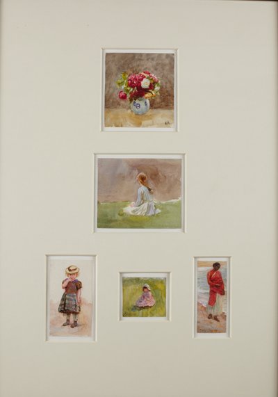 5枚のスケッチ（水彩・紙 作： Helen Allingham