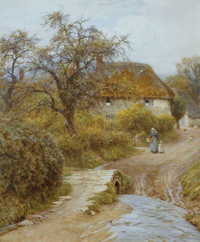ヒルファーム、シモンズベリー、ドーセット 作： Helen Allingham