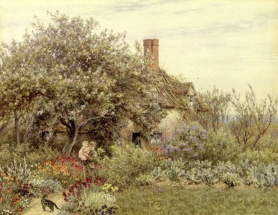 ハンブルドン付近（水彩・紙 作： Helen Allingham