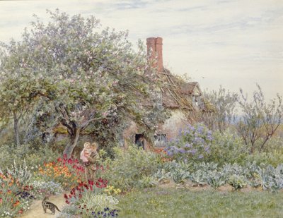 ハンブルドンの近く（紙にトイレ） 作： Helen Allingham