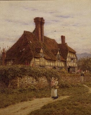 オールド・サリー・コテージ 作： Helen Allingham