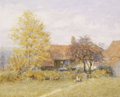 オールドワイルドファーム、ハムステッド、 作： Helen Allingham