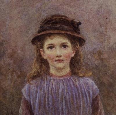 若い女の子の肖像画 作： Helen Allingham