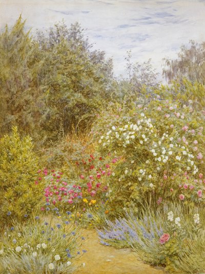 サリーガーデンのバラ（紙にトイレ） 作： Helen Allingham