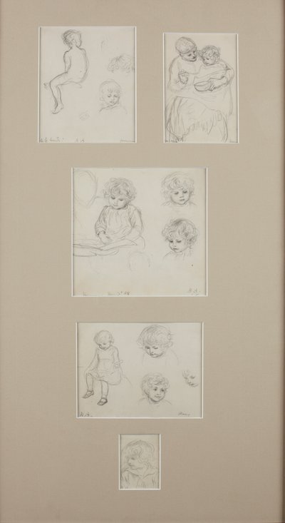 ヘンリー・アリンガムのスケッチ、1884年頃（紙に鉛筆 作： Helen Allingham