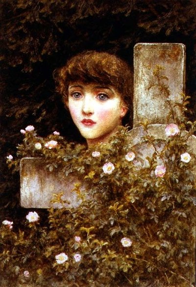 悲しみ - 野の薔薇 作： Helen Allingham