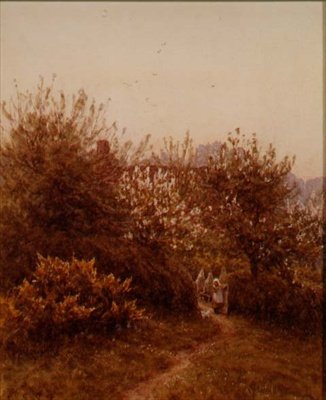 春のオーチャード 作： Helen Allingham