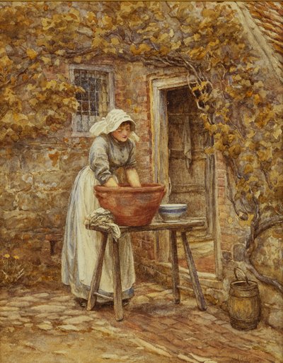 洗濯日、 作： Helen Allingham