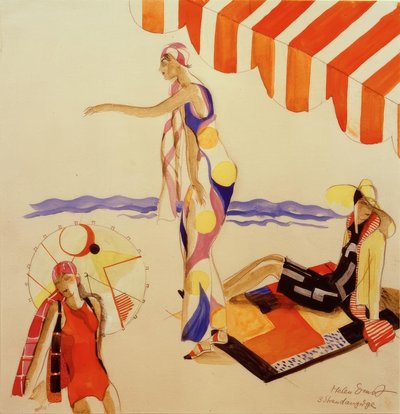 1928年頃のビーチウェア 作： Helen Ernst