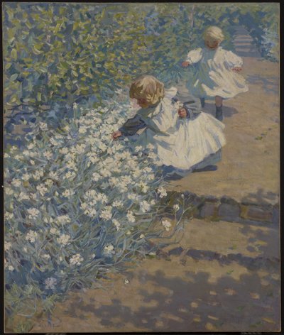 花摘み、1912年頃 作： Helen Galloway McNicholl