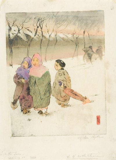 東京の雪の中 作： Helen Hyde