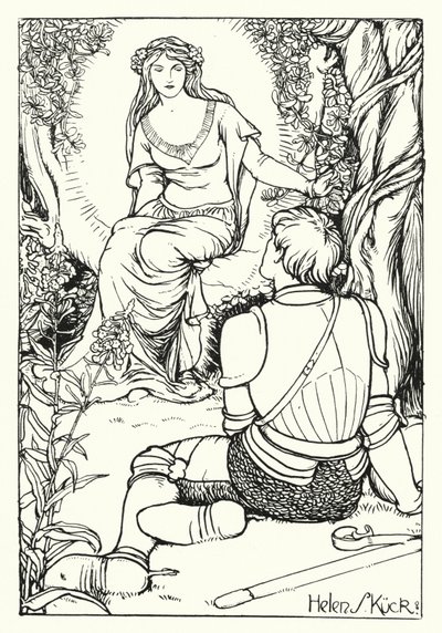 壮麗な騎士の幻影（エングレービング 作： Helen S. Kuck