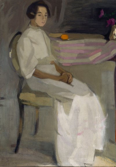 衣装の絵II、1909年。 作： Helene Schjerfbeck