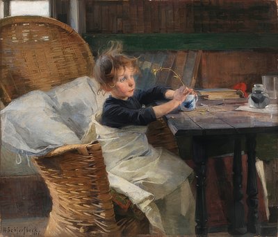 癒し。 1888 作： Helene Schjerfbeck