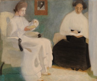 ガールズ・リーディング、1907年。 作： Helene Schjerfbeck