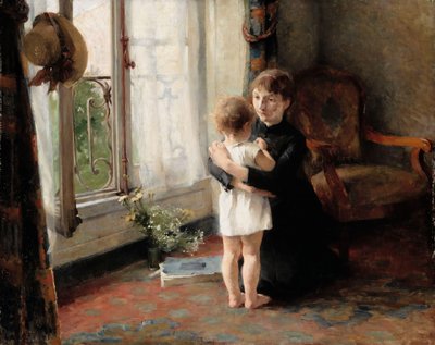 母と子、1886年。 作： Helene Schjerfbeck