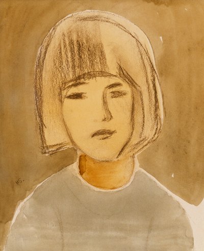 少女の肖像 作： Helene Schjerfbeck