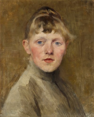 自画像、1884-1885。 作： Helene Schjerfbeck